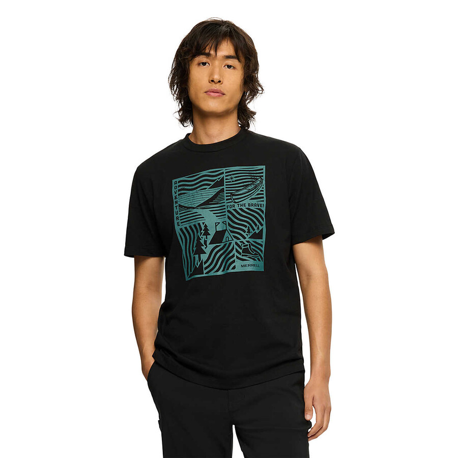 avontuurlijk t-shirt met print - korte mouwen zwart