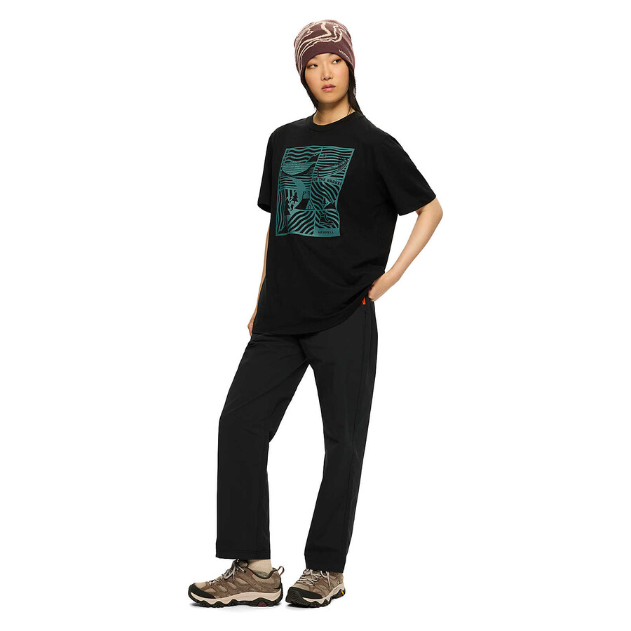 avontuurlijk t-shirt met print - korte mouwen zwart