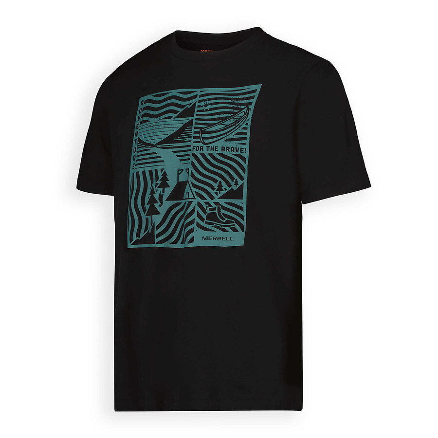 avontuurlijk t-shirt met print - korte mouwen zwart