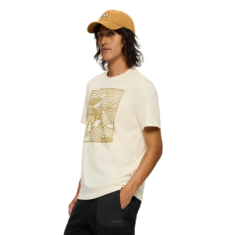 avontuurlijk grafisch t-shirt - korte mouwen krijt