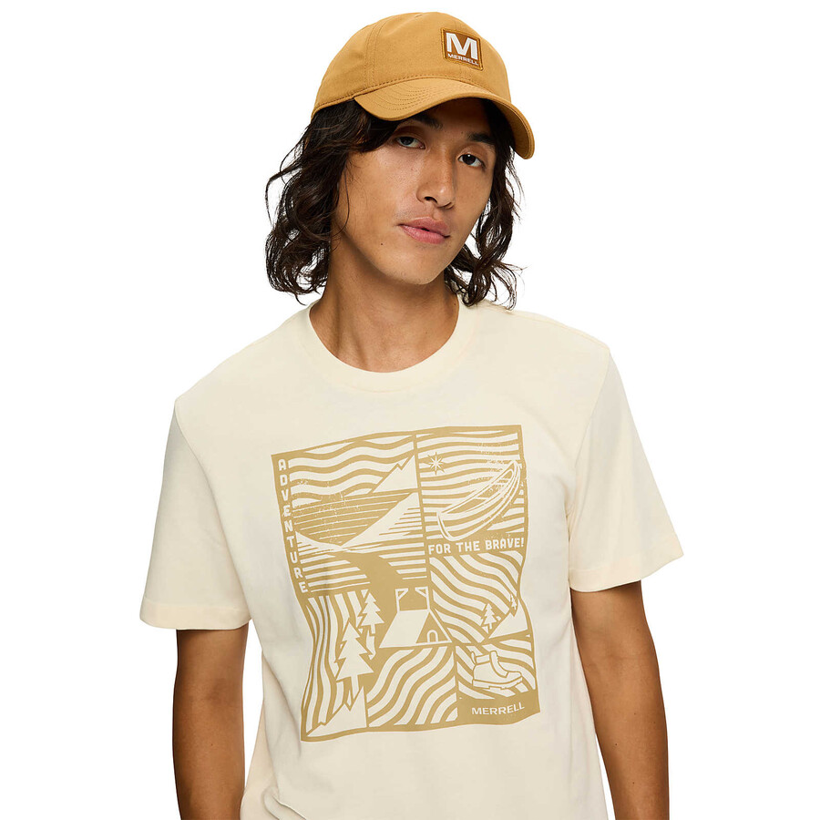 avontuurlijk grafisch t-shirt - korte mouwen krijt