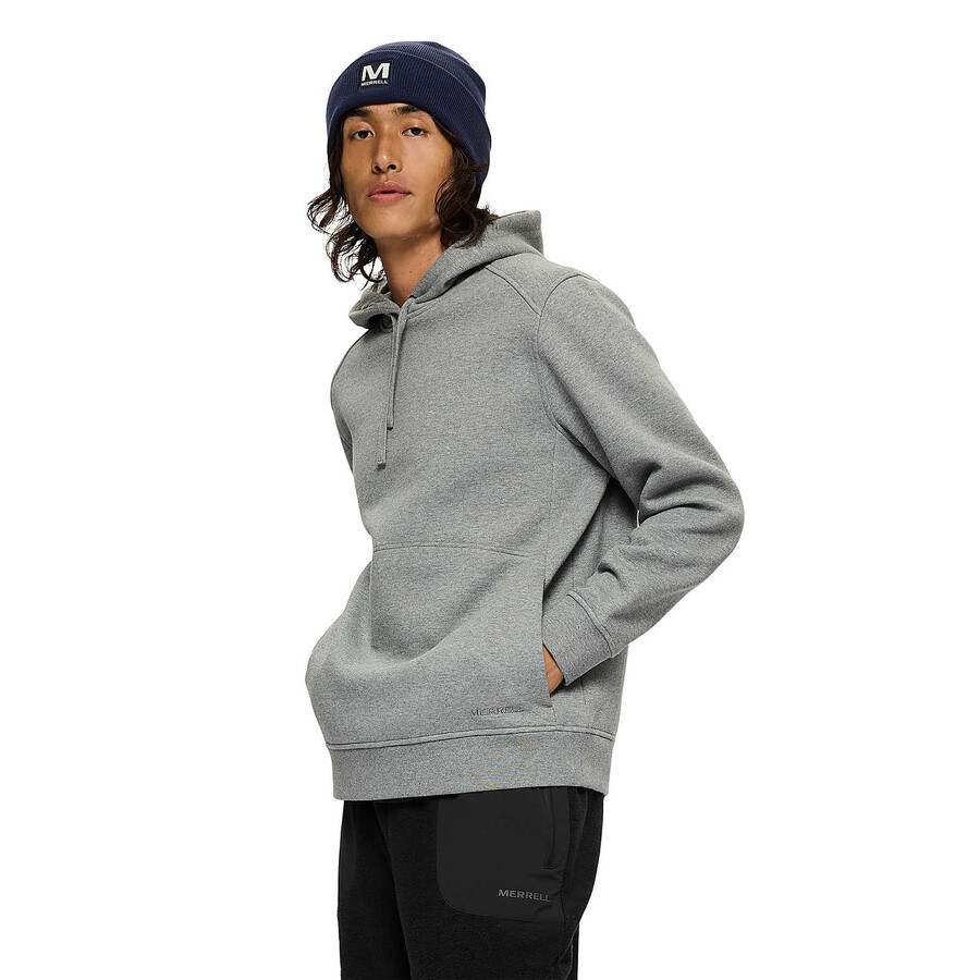 heren - alledaagse hoodie - hoodies gemêleerd grijs