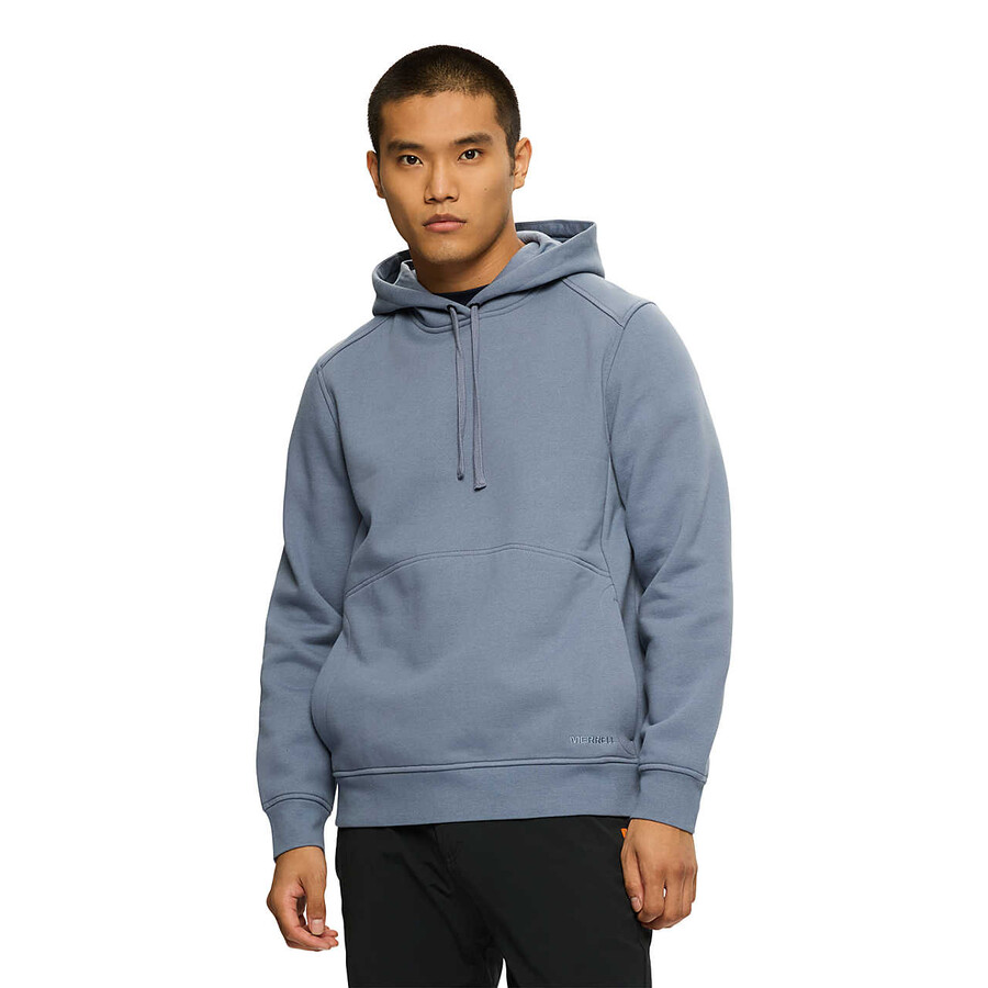 heren - alledaagse hoodie - hoodies steenblauw