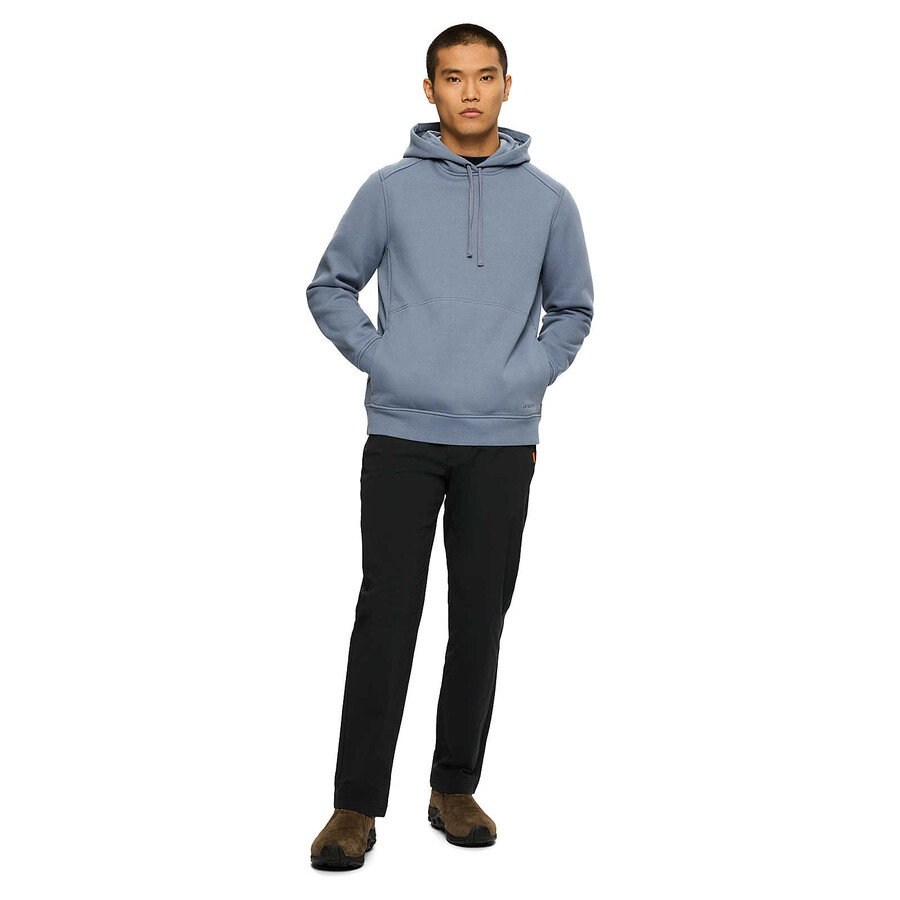 heren - alledaagse hoodie - hoodies steenblauw