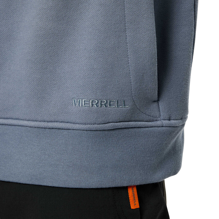 heren - alledaagse hoodie - hoodies steenblauw
