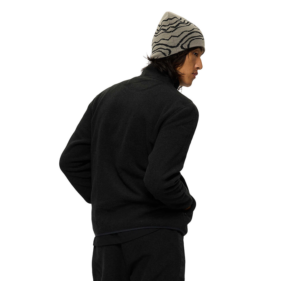 heren - jungle fleece met volledige ritssluiting - zwart met volledige ritssluiting