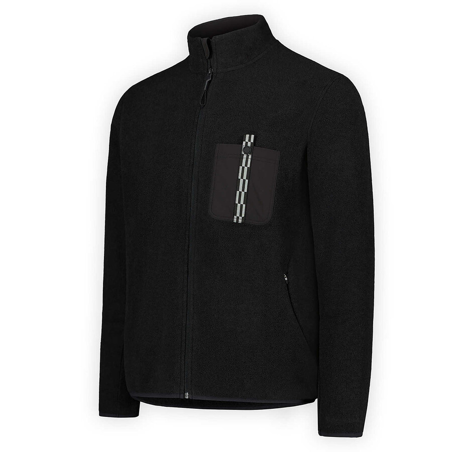 heren - jungle fleece met volledige ritssluiting - zwart met volledige ritssluiting