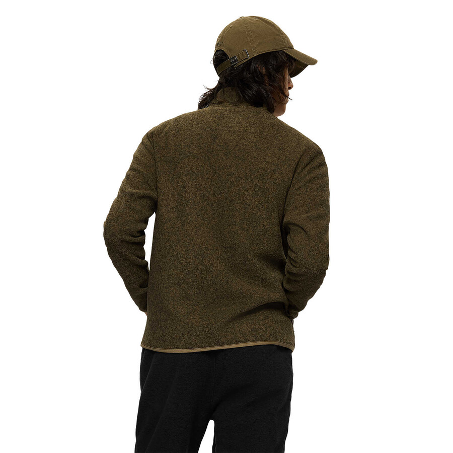 heren - jungle fleece met volledige ritssluiting - donker zandkleurig