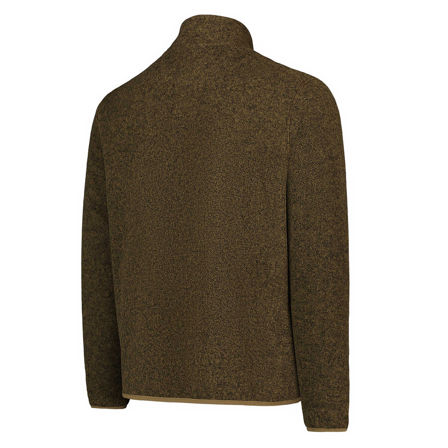 heren - jungle fleece met volledige ritssluiting - donker zandkleurig