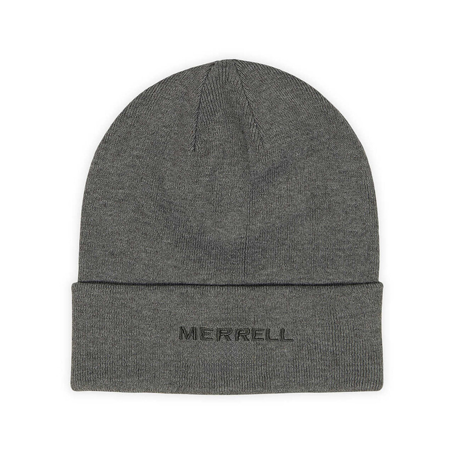 powell core logo beanie - mutsen lichtgrijs gemêleerd