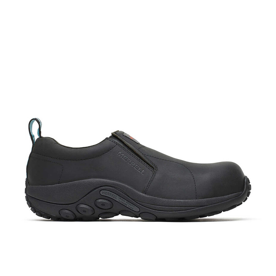 dames jungle moc leren werkschoen met composiet neus zwart