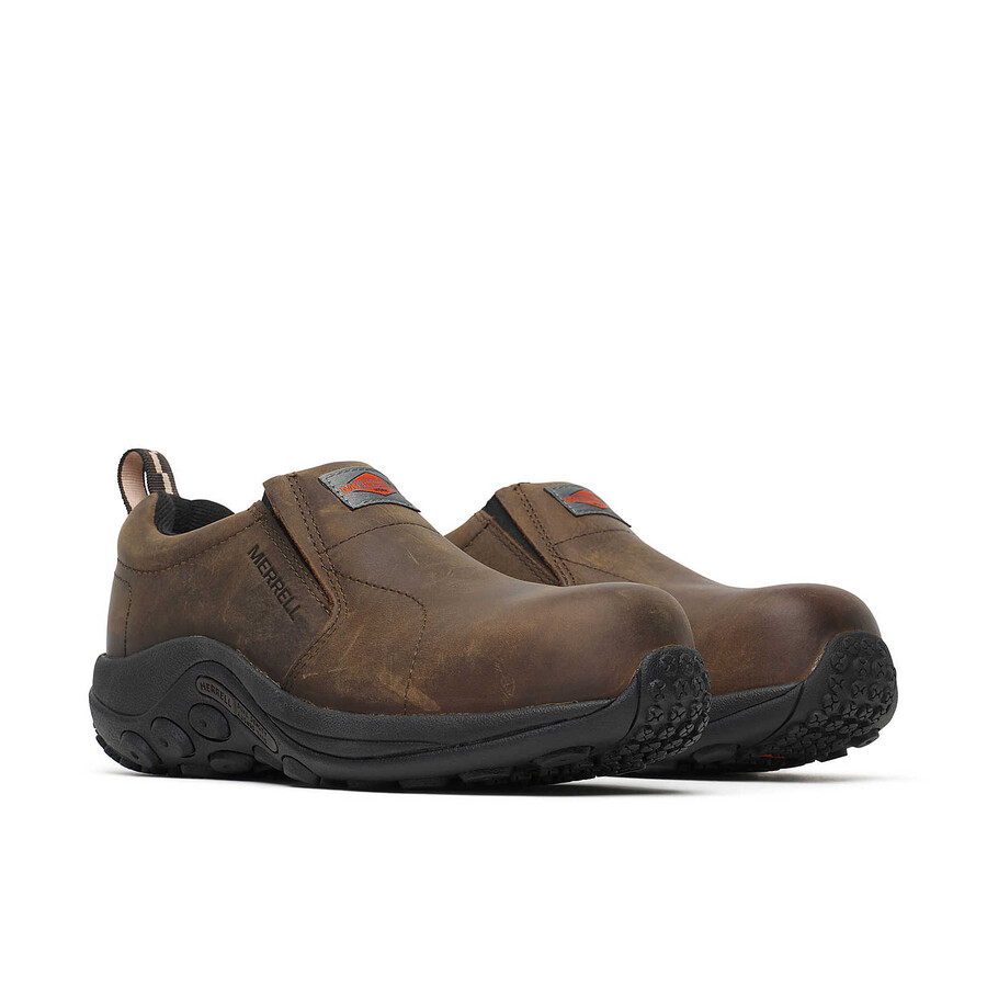dames jungle moc leren werkschoen met composiet neus espresso