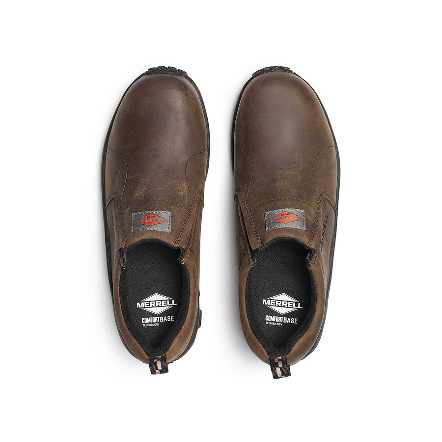 dames jungle moc leren werkschoen met composiet neus espresso