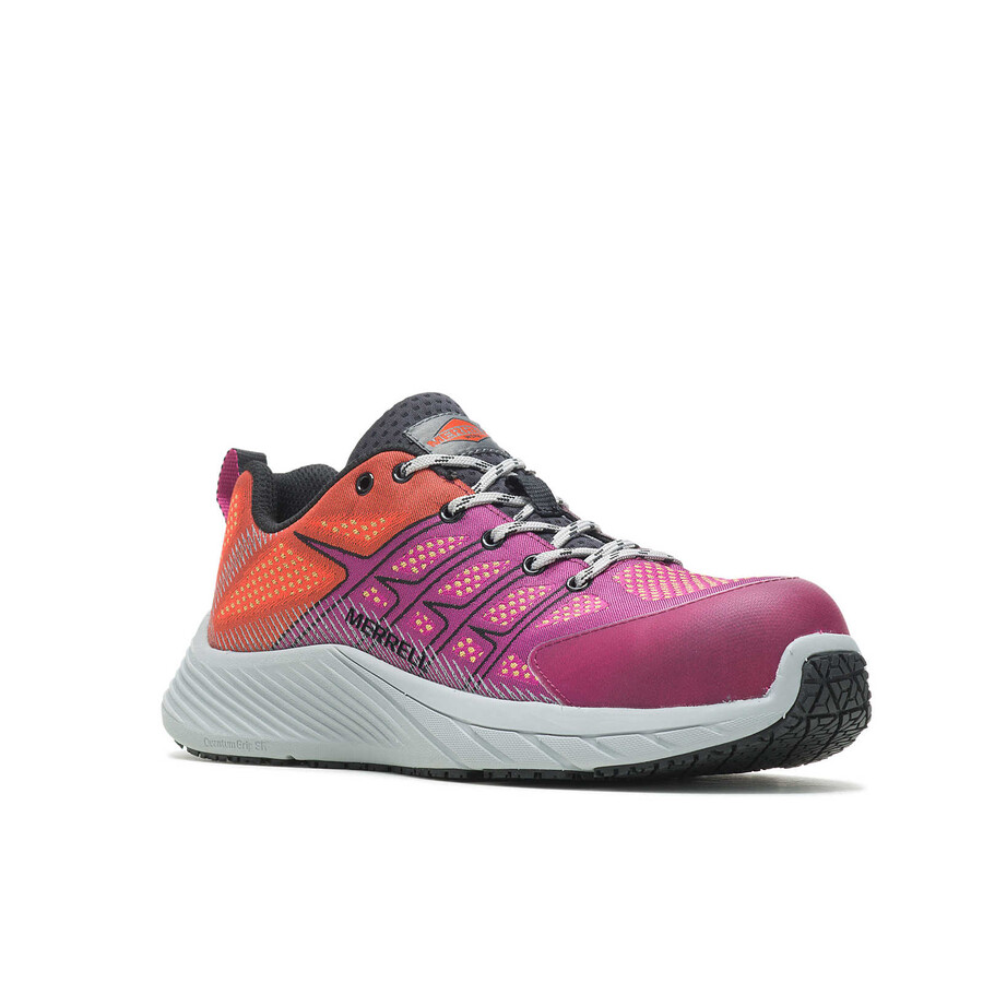 moab flight veiligheidsschoenen met stalen neus van koolstofvezel in fuchsia