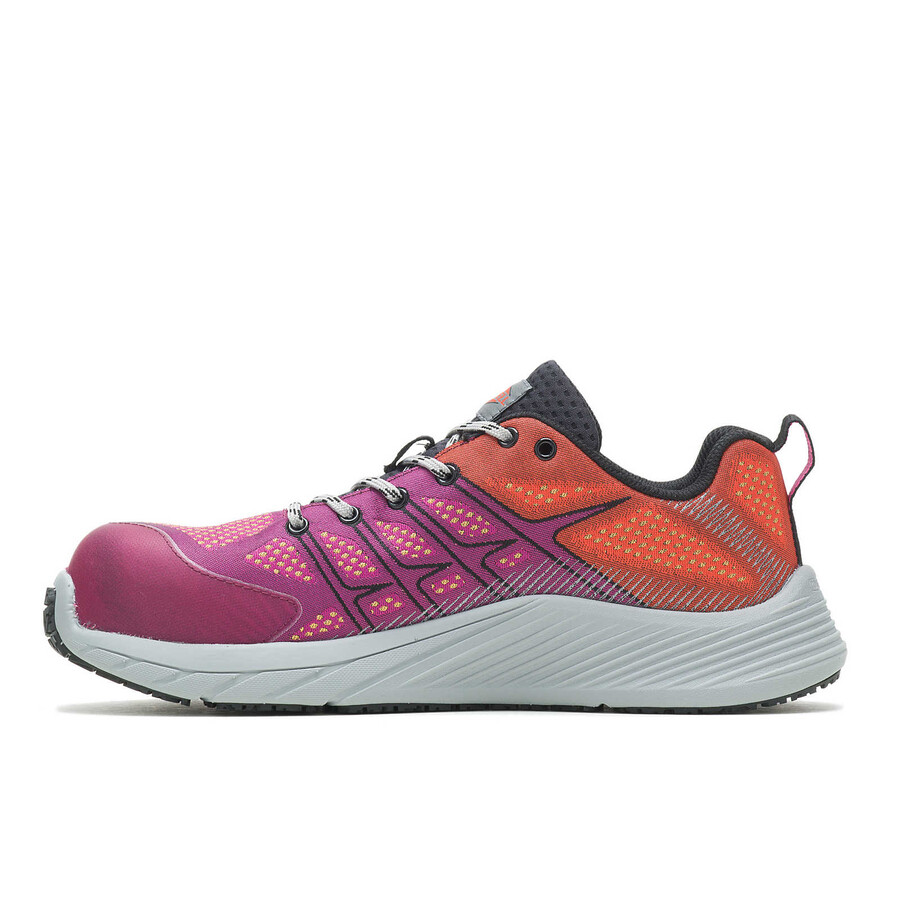 moab flight veiligheidsschoenen met stalen neus van koolstofvezel in fuchsia