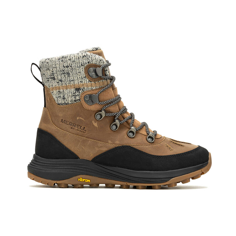 dames siren 4 thermo mid zip waterdichte winterwandelschoenen tabak
