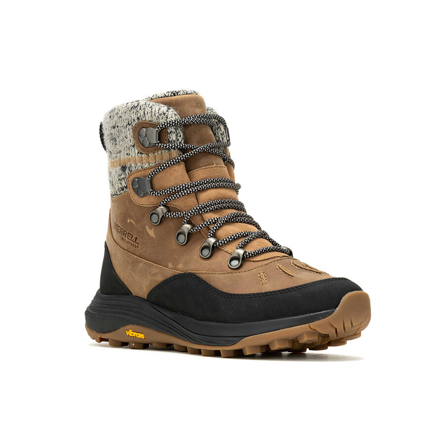 dames siren 4 thermo mid zip waterdichte winterwandelschoenen tabak