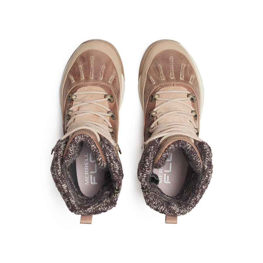 dames siren 4 thermo mid zip waterdichte winterwandelschoenen hazel