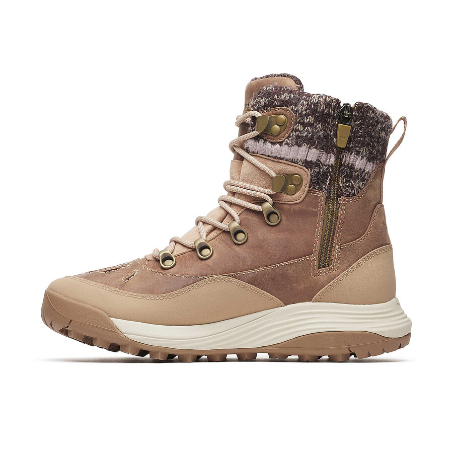 dames siren 4 thermo mid zip waterdichte winterwandelschoenen hazel