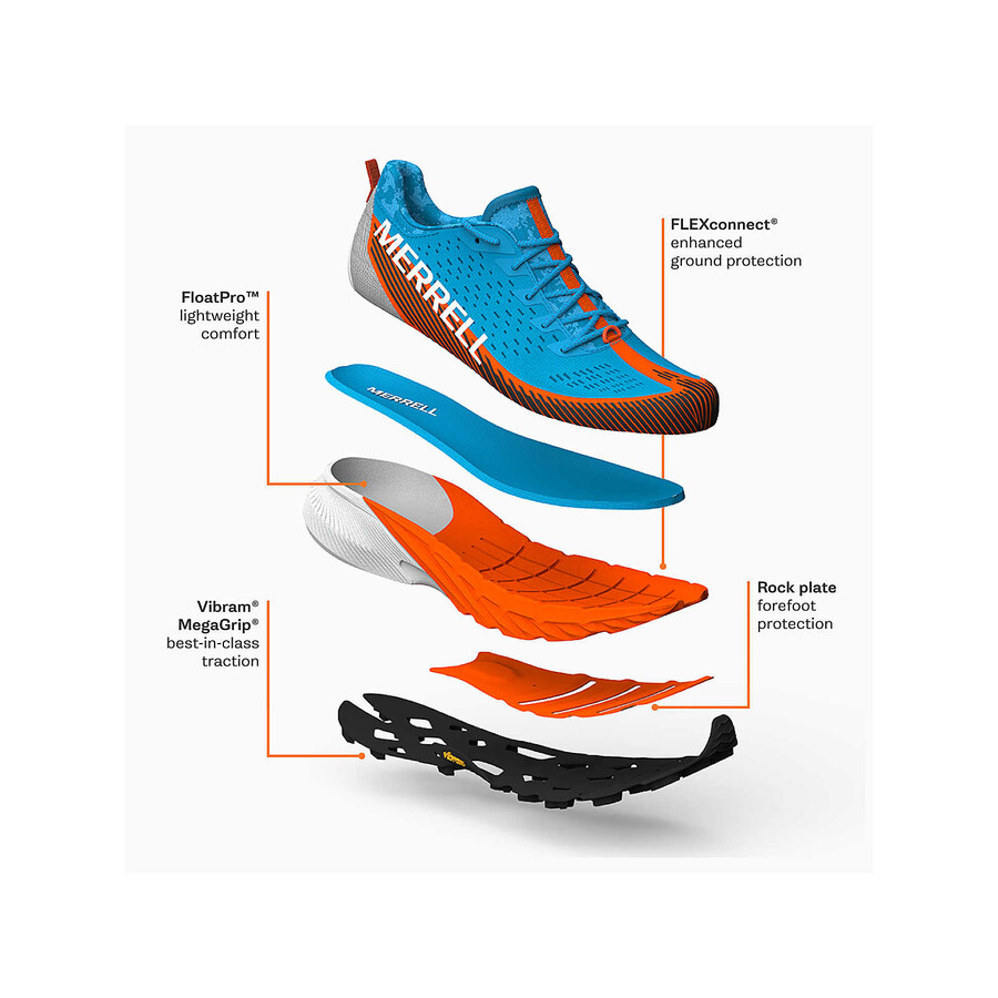 agility peak 5 trailrunningschoenen voor dames in de kleur zalm