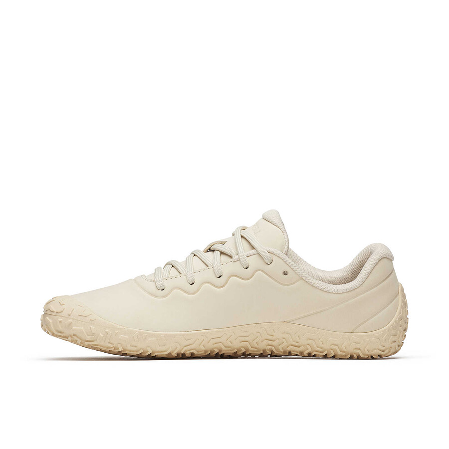 dames vapor glove 6 leren blotevoetschoenen in eierschaalkleur