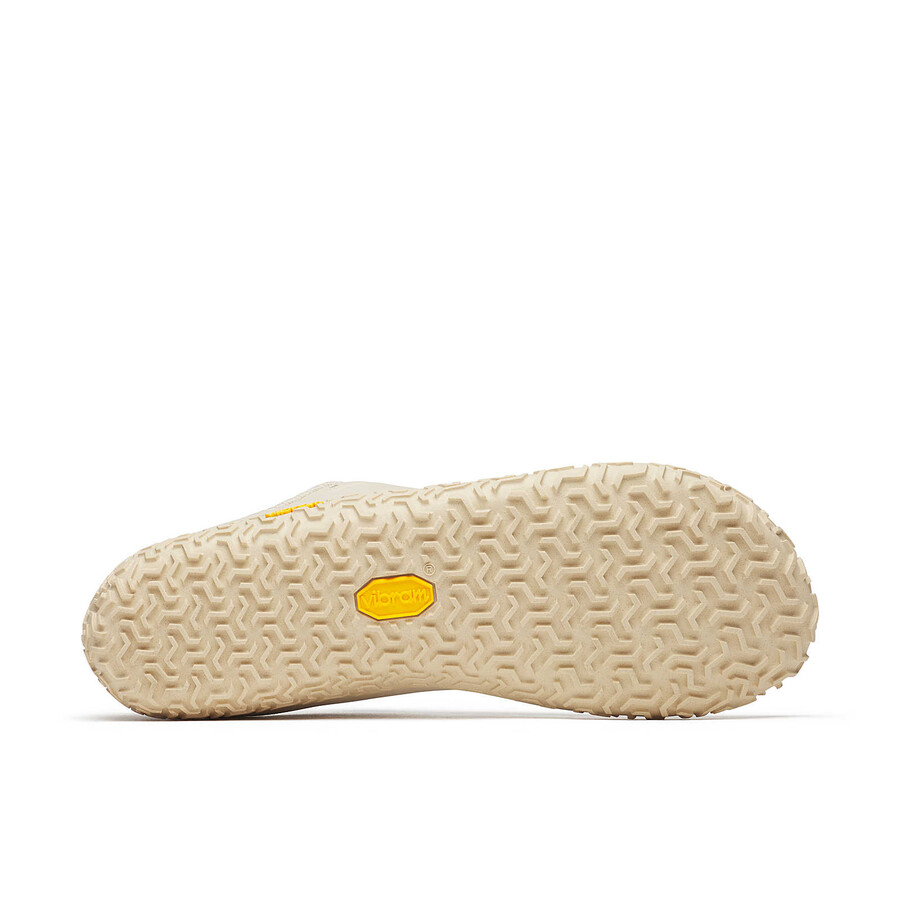dames vapor glove 6 leren blotevoetschoenen in eierschaalkleur