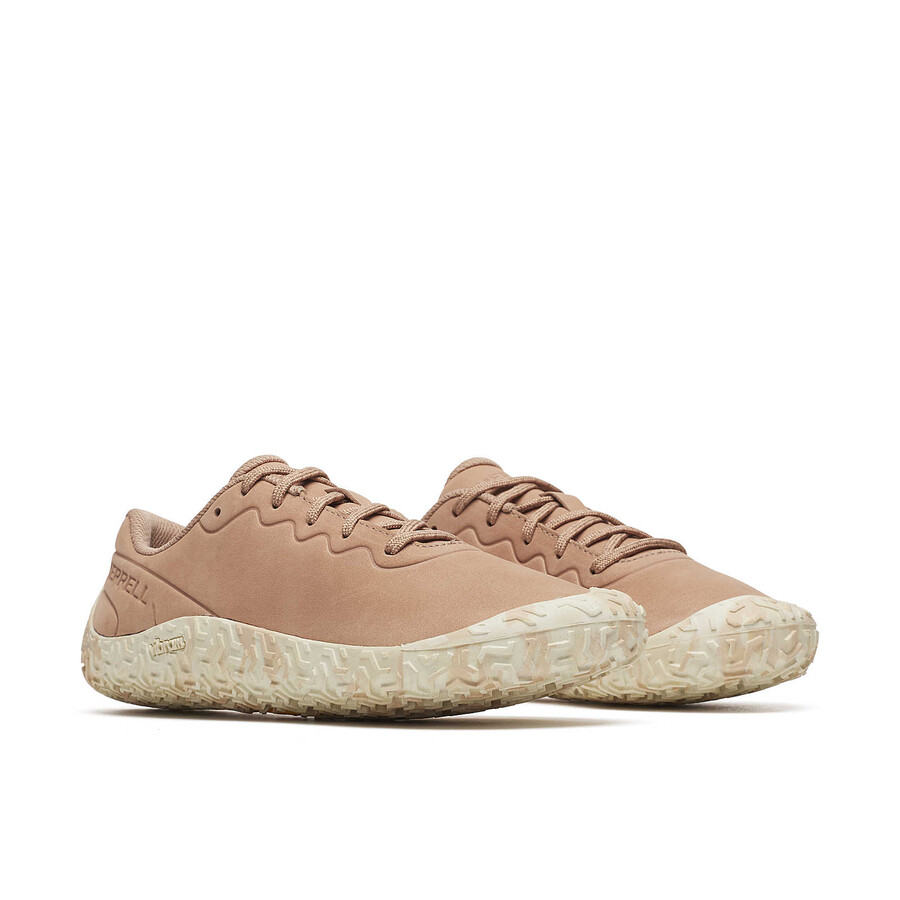 dames vapor glove 6 leren blotevoetschoenen in hazelnootkleur