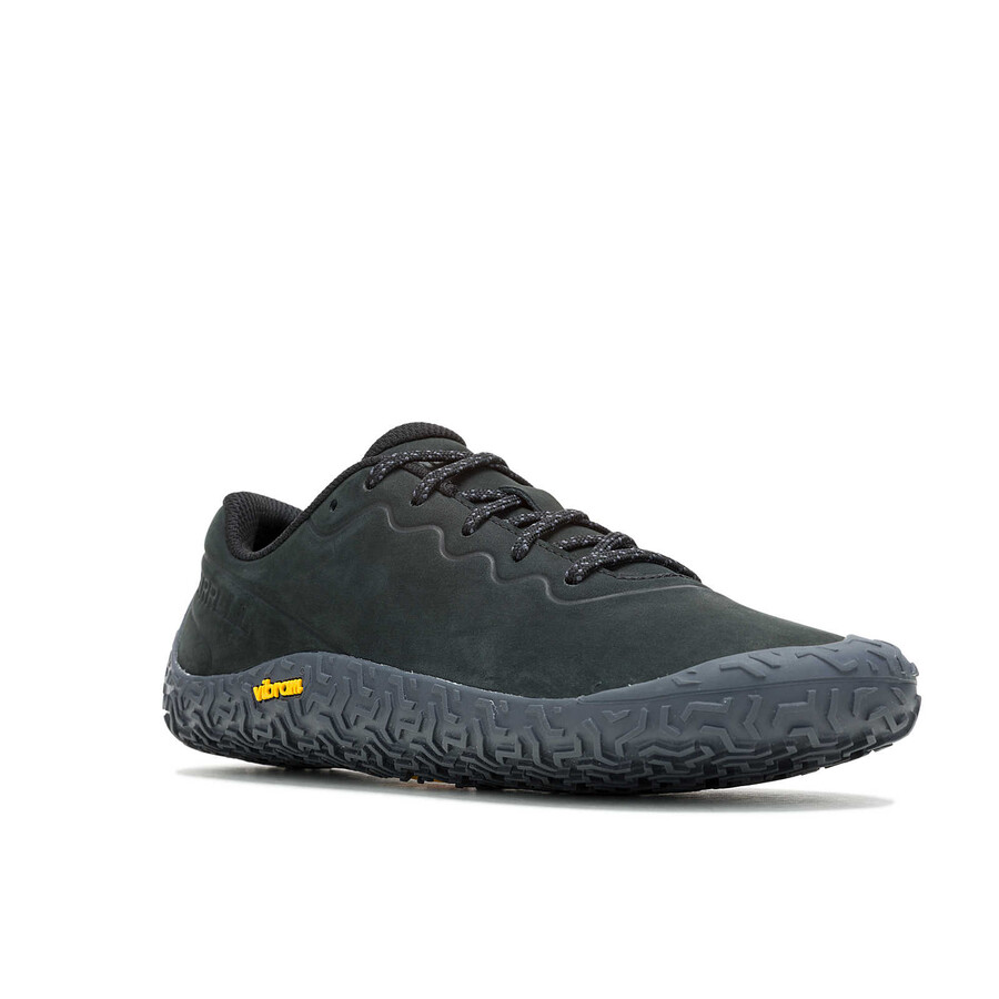 dames vapor glove 6 leren blotevoetschoenen zwartasfalt