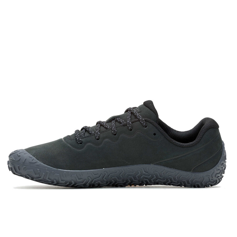 dames vapor glove 6 leren blotevoetschoenen zwartasfalt