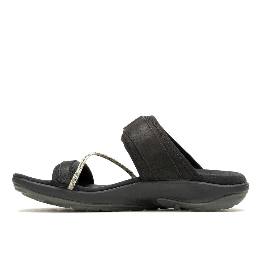 dames - terran 4 slide wide width - sandalen zwart