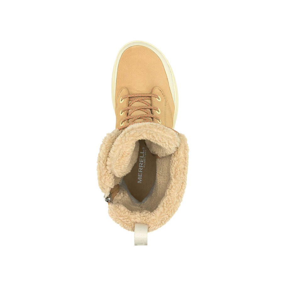 dames marquette thermo tall zip waterdichte laarzen - tan