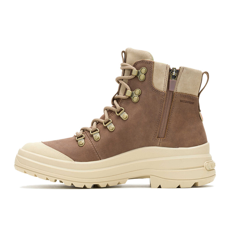 dames - harper lace zip waterdichte laarzen - khaki