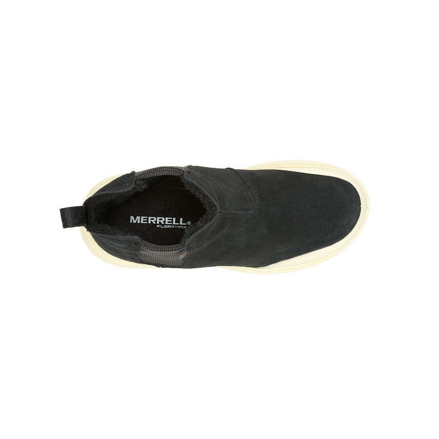 dames - marquette thermo pull on waterdichte instappers - middenzwart