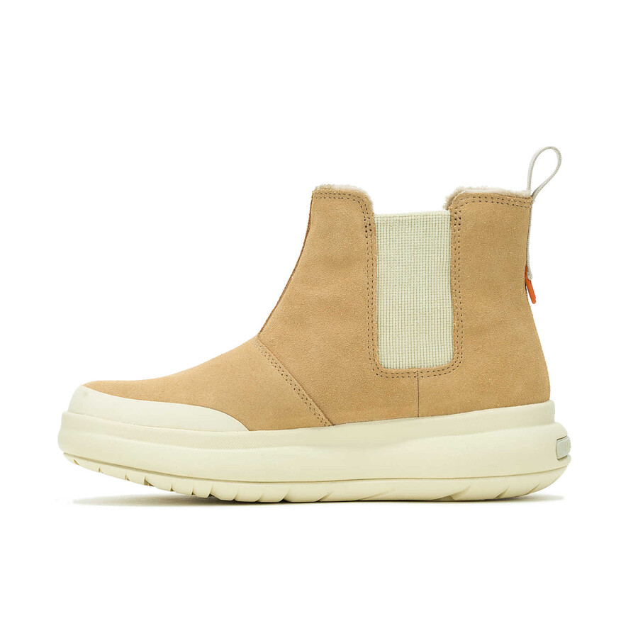 dames - marquette thermo pull on waterdichte instappers - middenbruin