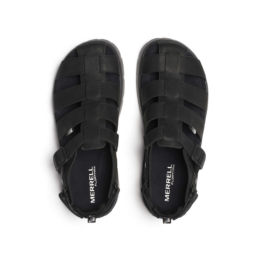 dames - fleur fisherman - zwarte sandalen