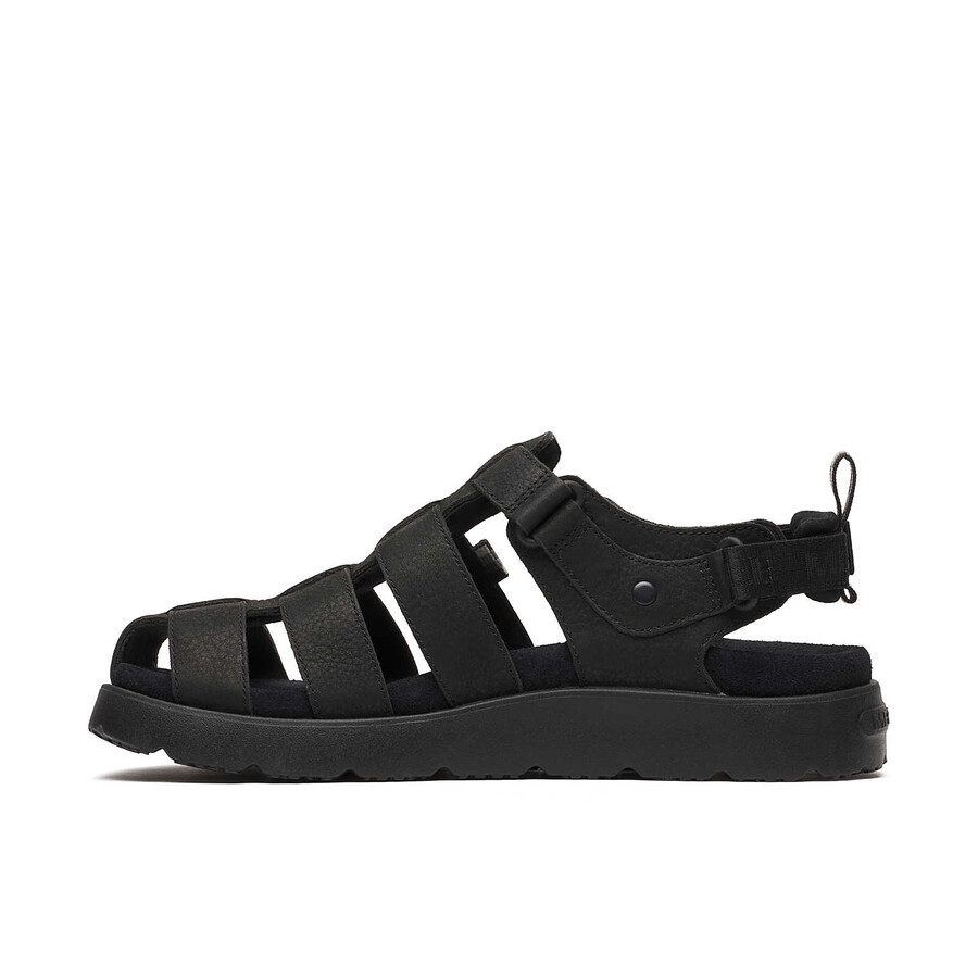 dames - fleur fisherman - zwarte sandalen
