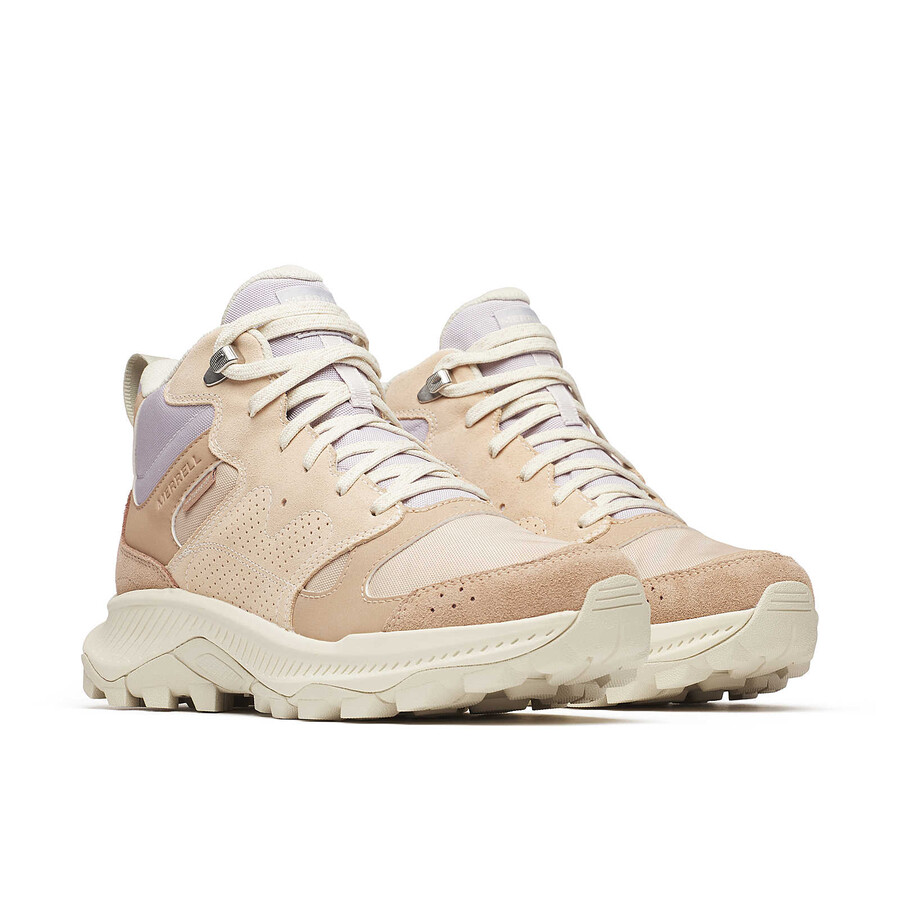 tempo sol mid waterdichte wandelschoenen voor dames in de kleur hazelnoot