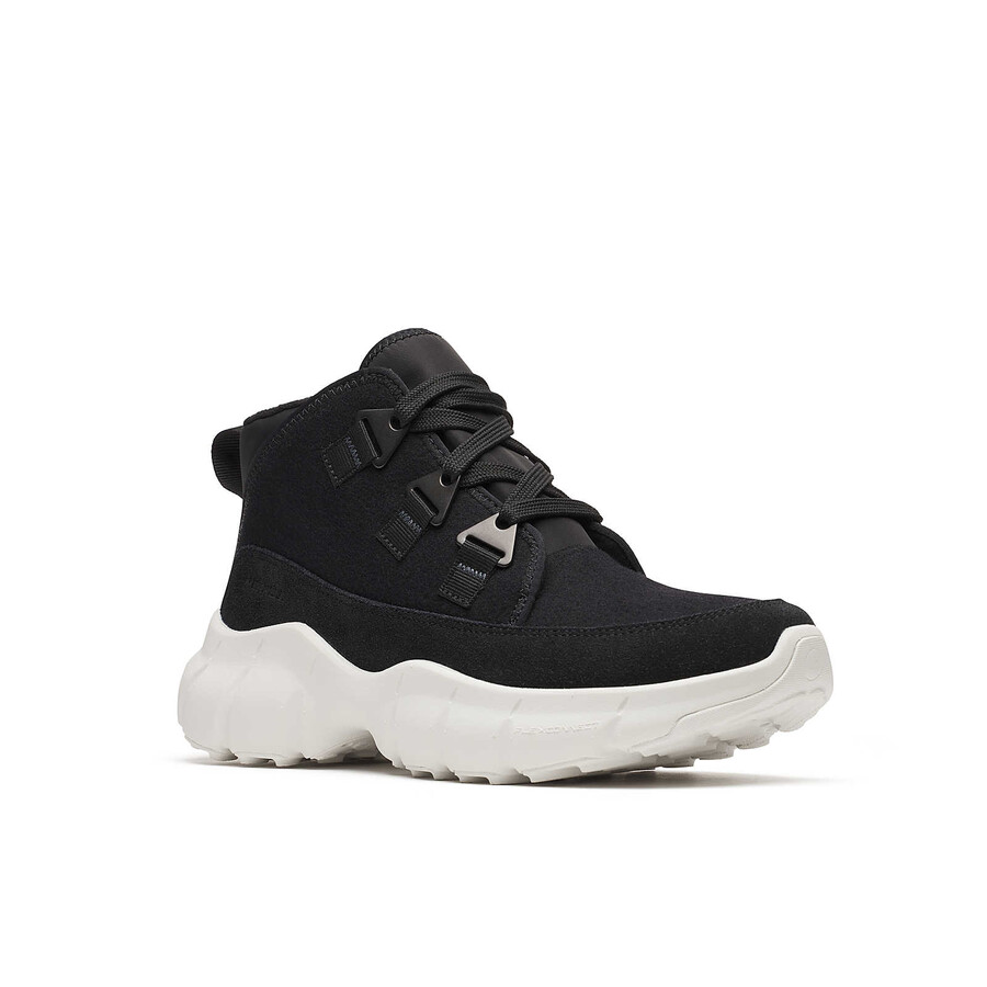 dames clover mid wool waterdichte casual laarzen zwart