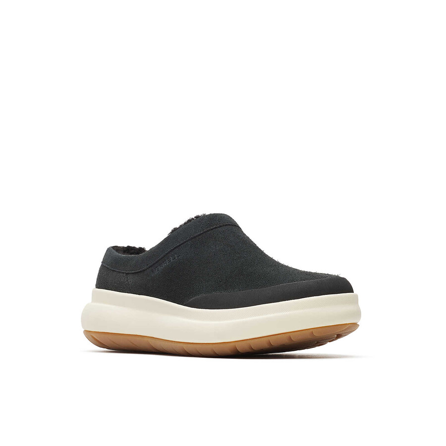 dames marquette thermo mule winter casual slip-ons zwart