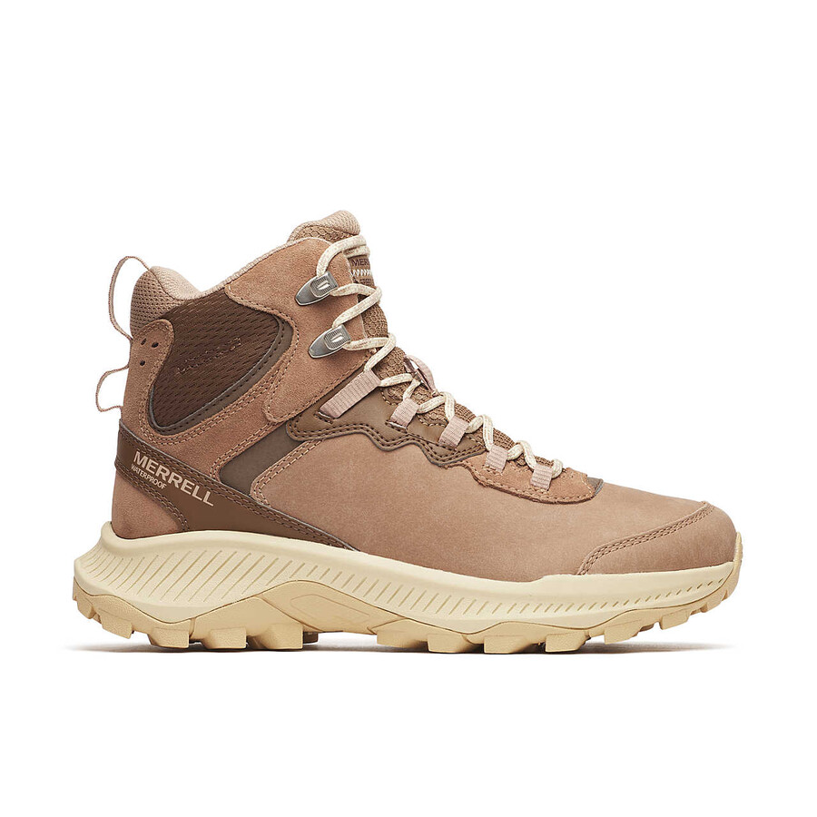 dames speed strike 2 leren thermo mid waterdichte winterwandelschoenen in hazelnootkleur