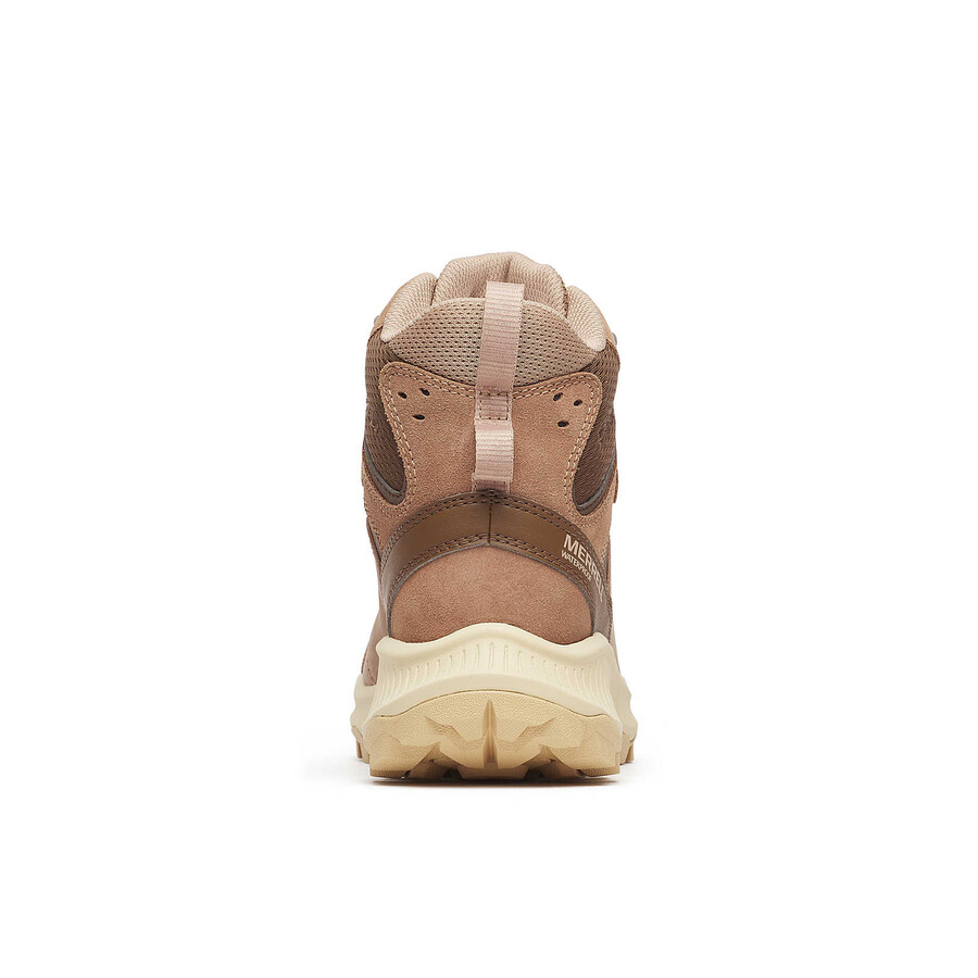 dames speed strike 2 leren thermo mid waterdichte winterwandelschoenen in hazelnootkleur