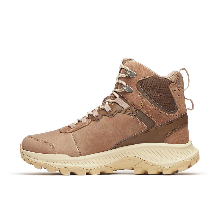 dames speed strike 2 leren thermo mid waterdichte winterwandelschoenen in hazelnootkleur