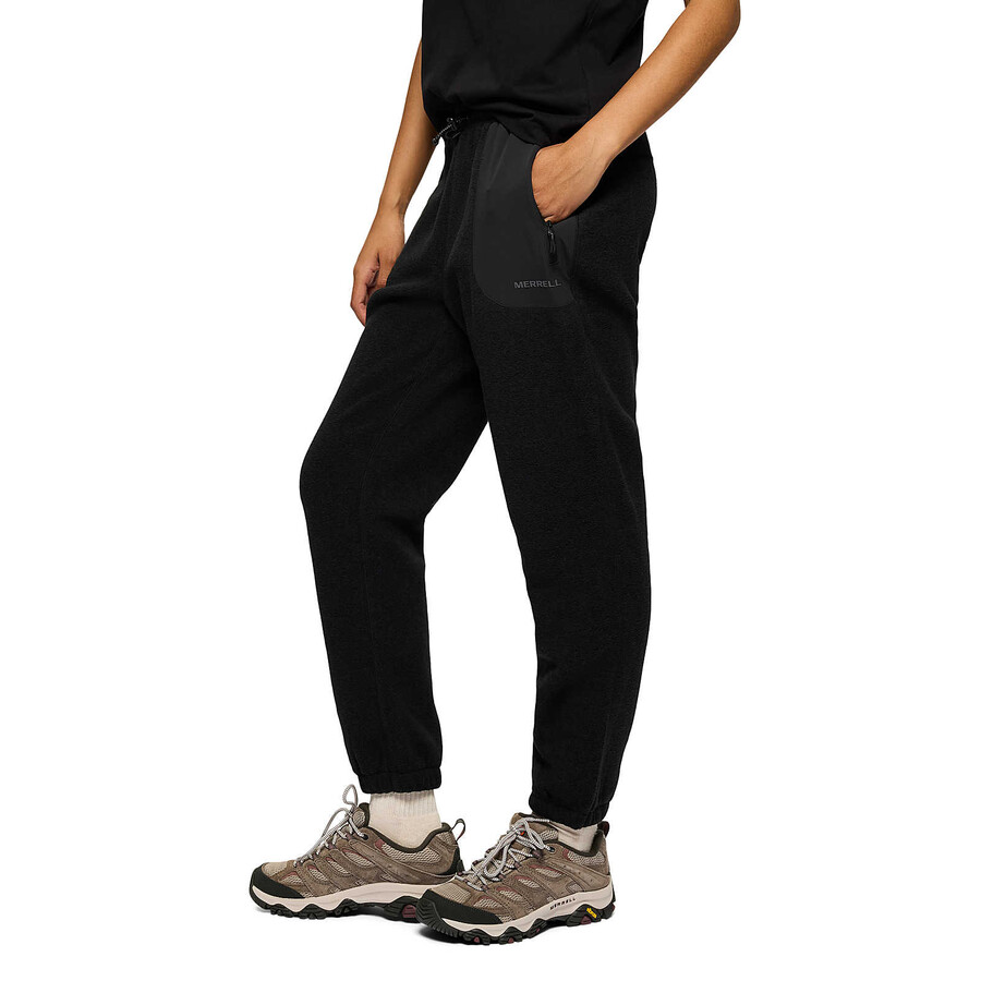 dames - jungle fleece joggingbroek - zwart