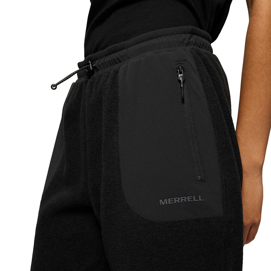 dames - jungle fleece joggingbroek - zwart