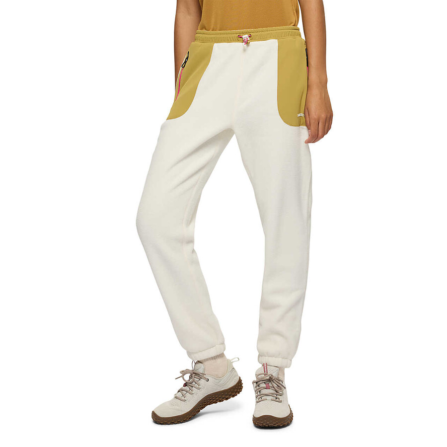 dames - jungle fleece joggingbroek - broek chalkdesert