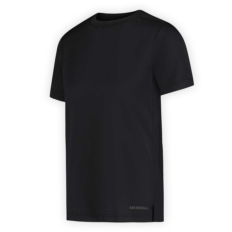 dames - sportief t-shirt met korte mouwen - zwarte korte mouwen