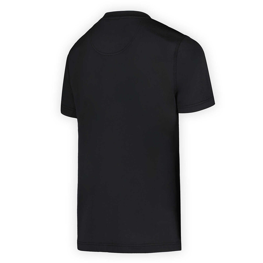 dames - sportief t-shirt met korte mouwen - zwarte korte mouwen