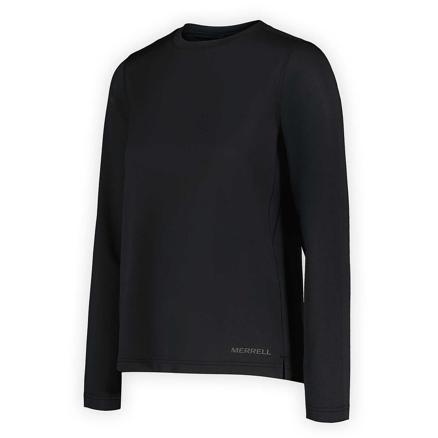 dames - sportief t-shirt met lange mouwen - zwarte lange mouwen