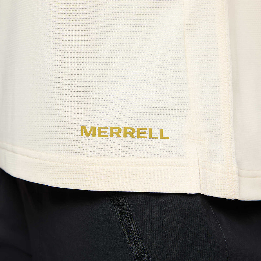 dames - sportief t-shirt met lange mouwen - lange mouwen krijt