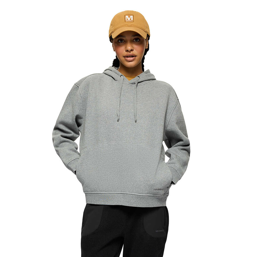 dames - relaxte hoodie - hoodies gemêleerd grijs